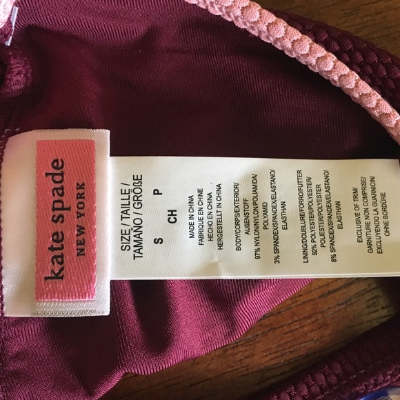 Kate Spade Deep Plum High Waist Bikini Bottoms Sz S ✨host pick✨ - Picture 6 of 10